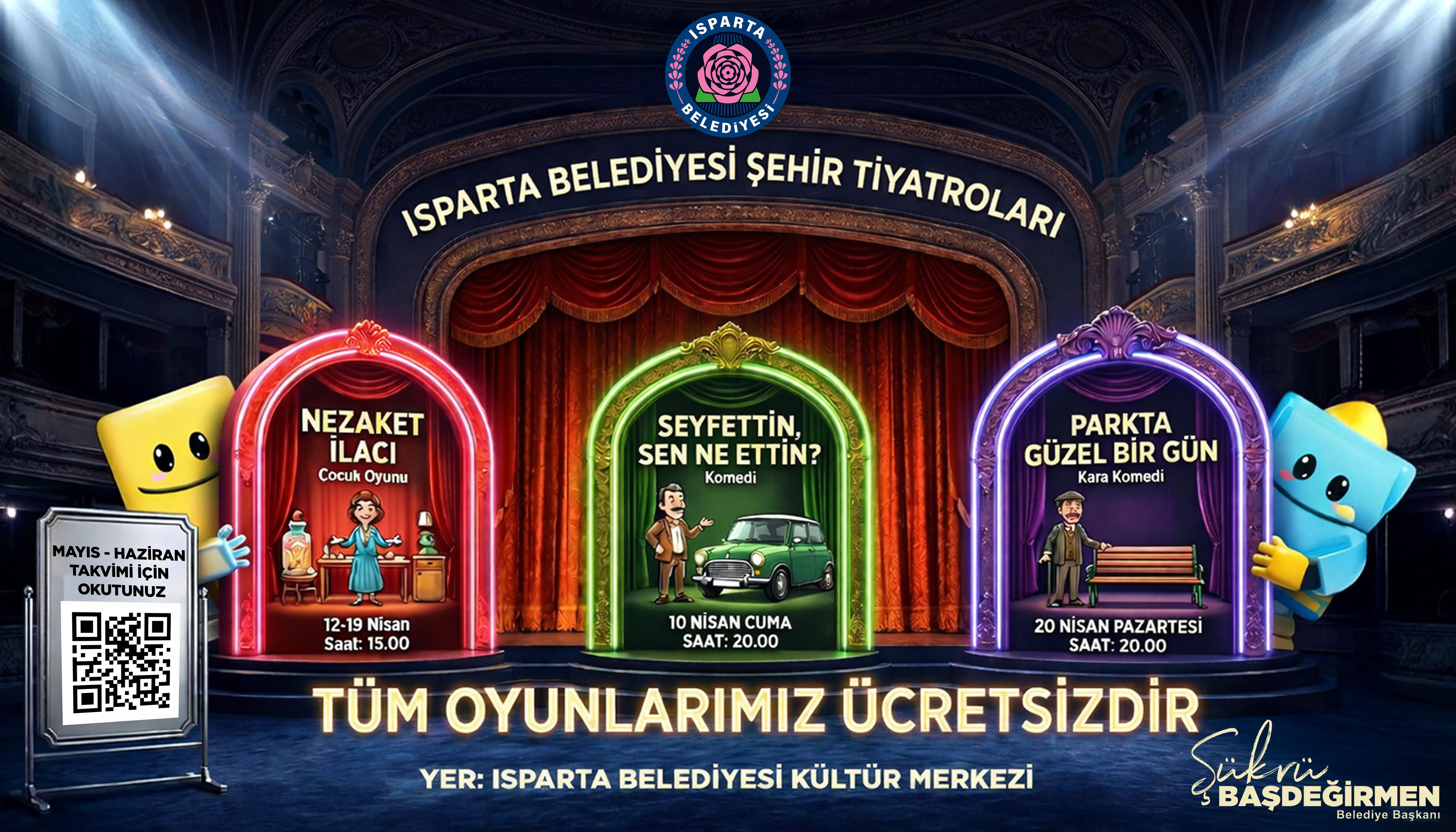 09 04 2026 Isparta Belediyesi Sehir Tiyatrolari 3 Oyun Duyuru