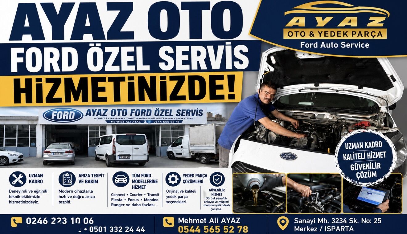 AYAZ OTO FORD ÖZEL SERVİS HİZMETNİZDE