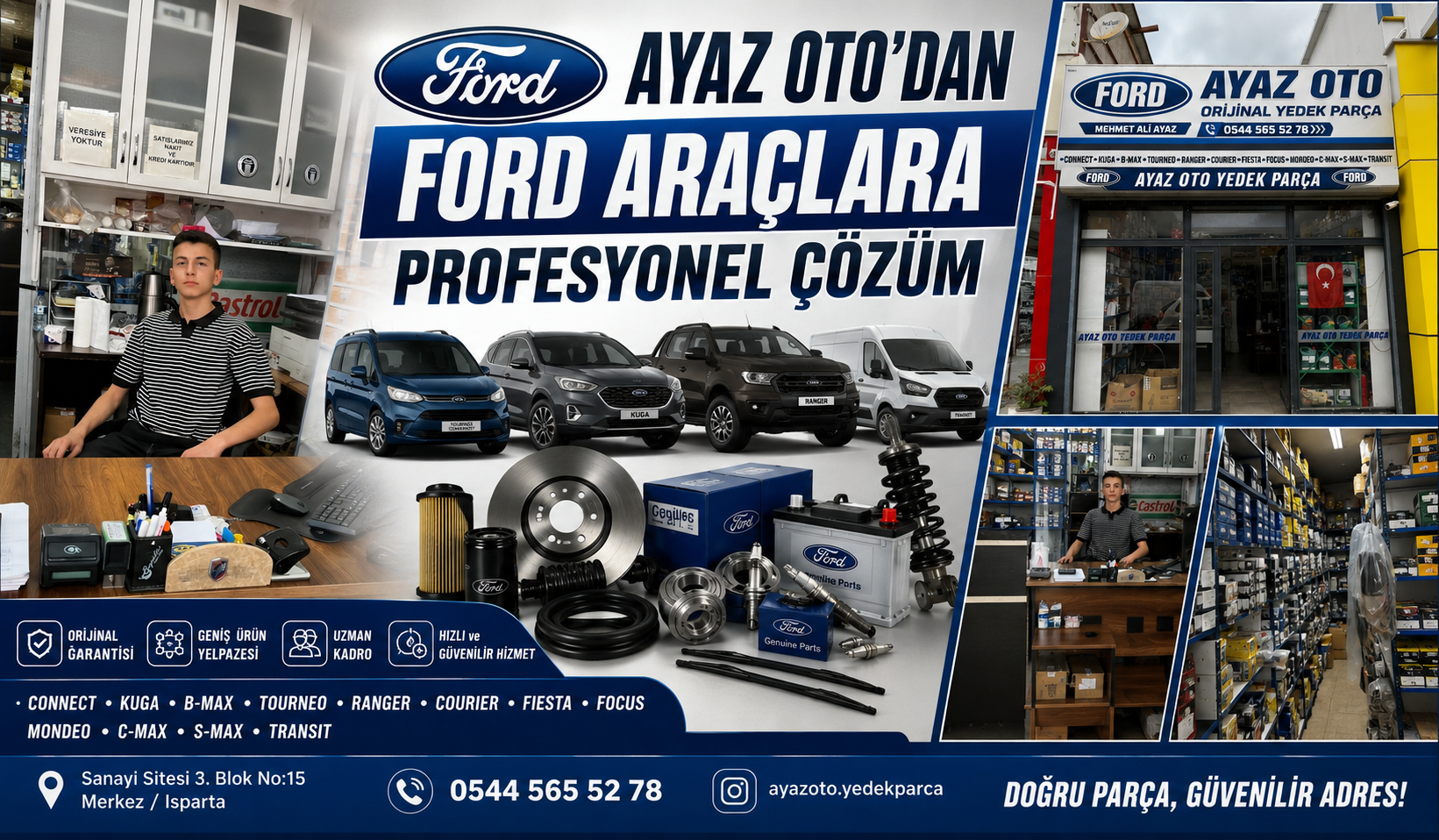 AYAZ OTO, FORD YEDEK PARÇADA ISPARTA’NIN GÜVENİLEN ADRESİ