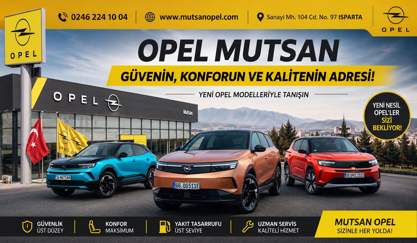 OPEL REKLAM MANŞET ALTI