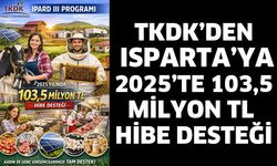 TKDK’den Isparta’ya 2025’te 103,5 milyon TL hibe