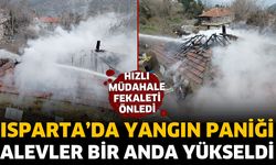 Isparta'da korkutan yangın