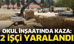 Okul inşaatında kazada 2 işçi yaralandı