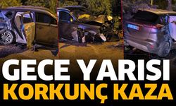 Gece yarısı feci kazada 3 yaralı