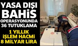 Yasa dışı bahis operasyonunda 36 tutuklama