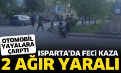 Otomobil yayalara çarptı! 2 ağır yaralı
