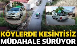 Köylerde haşereyle kesintisiz mücadele sürüyor