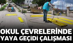 Okul çevrelerinde yaya geçidi çalışması