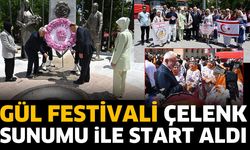 Gül festivali çelenk sunumu ile start aldı