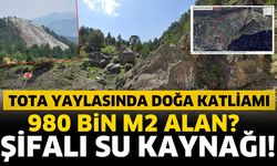 Şifalı su kaynağına mermer ocağı!