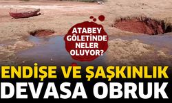 Atabey göletinde obruklar oluştu