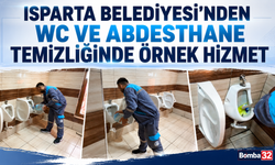 ISPARTA BELEDİYESİ’NDEN WC VE ABDESTHANE TEMİZLİĞİNDE ÖRNEK HİZMET