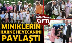 Başdeğirmen çifti, miniklerin karne heyecanını paylaştı