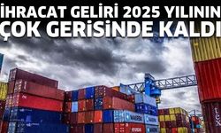 İhracat geliri 2025 yılının çok gerisinde kaldı