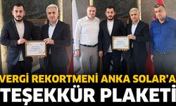 Anka Solar’a Teşekkür Plaketi