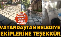 Vatandaştan belediye ekiplerine teşekkür