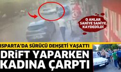 Drift yaparken kadına çarptı