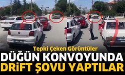 Düğün konvoyunda drift tepkisi