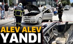 Isparta’da otomobil alevlere teslim oldu