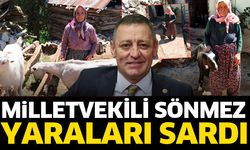 Milletvekili Sönmez yaraları sardı