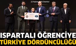 Ispartalı öğrenciye Türkiye dördüncülüğü