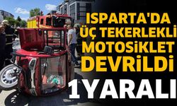 Isparta'da üç tekerlekli motosiklet devrildi