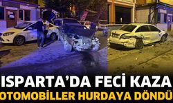 Isparta'da feci kaza! Otomobiller hurdaya döndü
