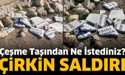 Hayır için yaptırdığı çeşmenin kitabesini kırdılar