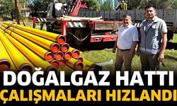 Doğalgaz hattı döşeme çalışmaları hız kazandı