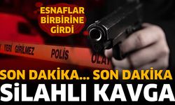 Silahlı kavga! Esnaflar birbirine girdi