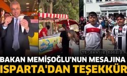Bakan Memişoğlu'nun Mesajına Isparta'dan Teşekkür
