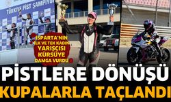 Isparta'nın ilk ve tek kadın yarışçısı kürsüye damga vurdu