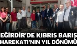 Eğirdir'de Kıbrıs Barış Harekatı'nın yıl dönümü