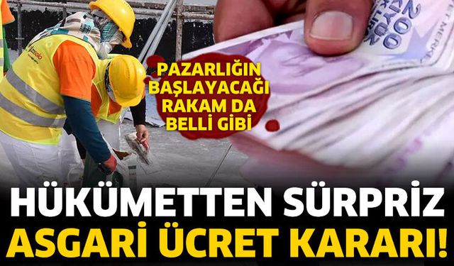 Hükümetten sürpriz asgari ücret kararı!