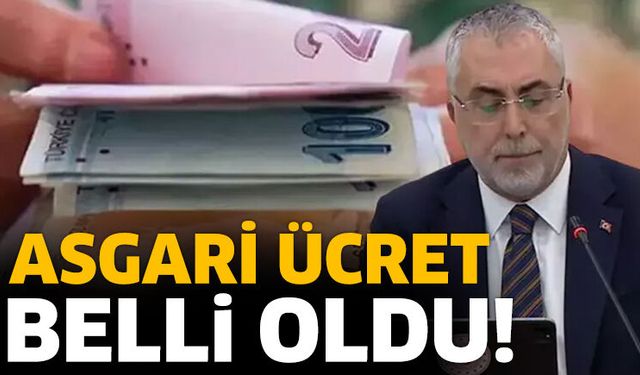 Asgari ücret belli oldu
