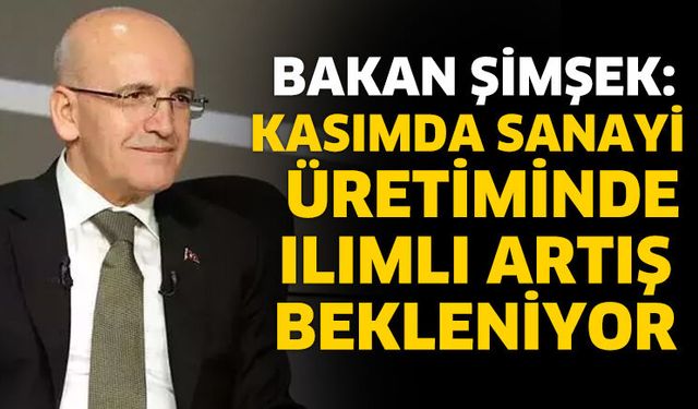 Bakan Şimşek: Kasımda sanayi üretiminde ılımlı artış bekleniyor