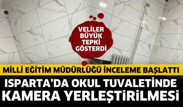 Okuldaki öğrenci tuvaletlerindeki kamera tepki çekti