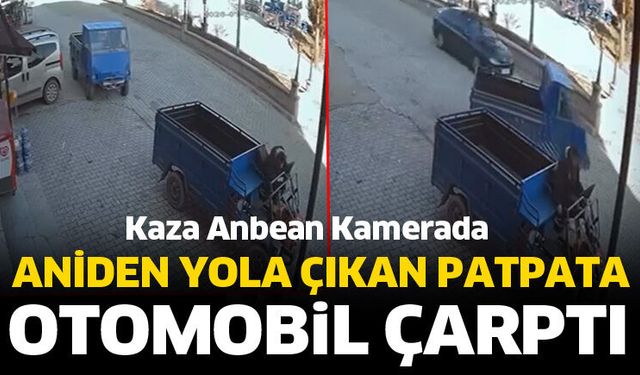 Otomobil patpata çarptığı kaza kamerada