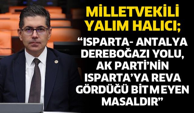 Millletvekili Halıcı'dan dereboğazı yolu tepkisi