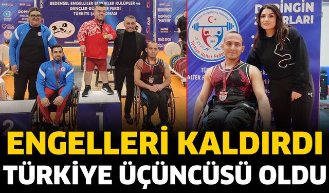 Mustafa Uzuner Türkiye üçüncüsü oldu