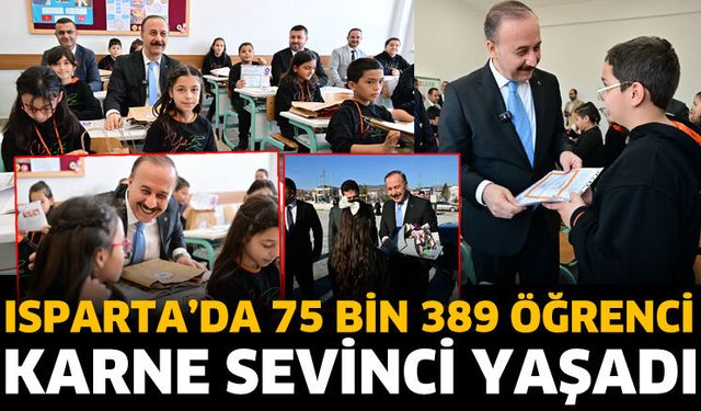 Isparta’da 75 Bin 389 Öğrenci Karne Sevinci Yaşadı
