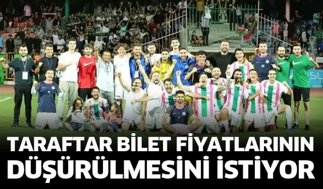 Taraftar bilet fiyatlarının düşürülmesini istiyor