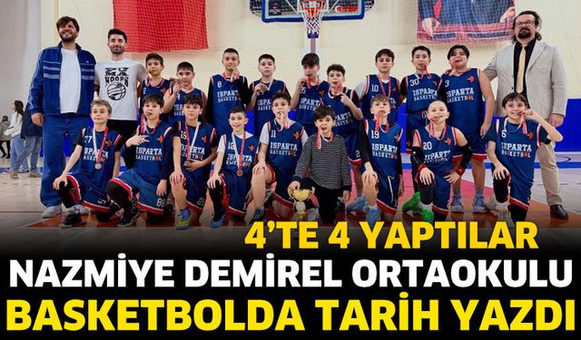Nazmiye Demirel Ortaokulu basketbolda tarih yazdı