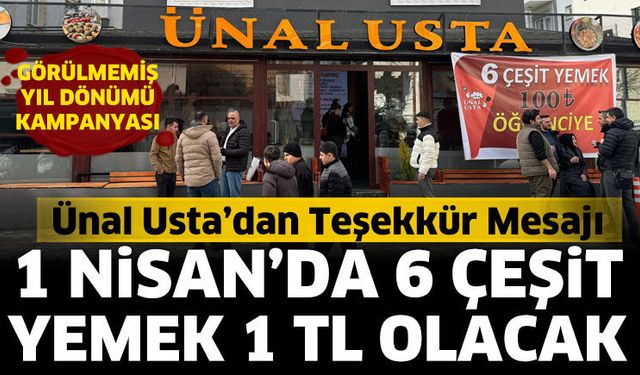 Ünal Usta’dan Teşekkür Mesajı