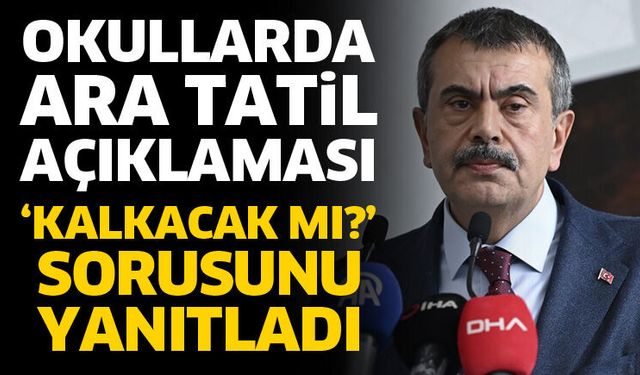 Okullarda ara tatil açıklaması