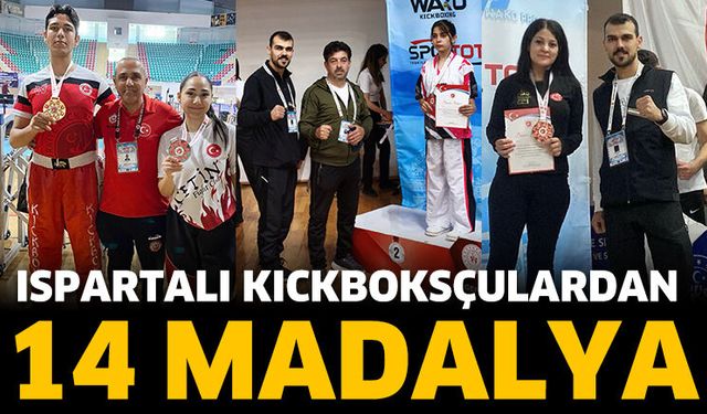 Ispartalı Kıckboksçulardan 14 Madalya
