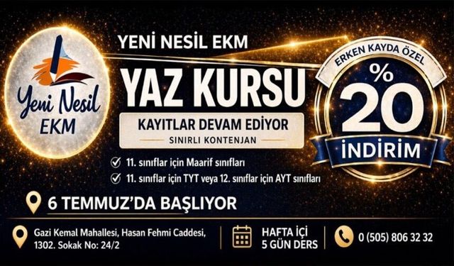 Yaz kursu reklam
