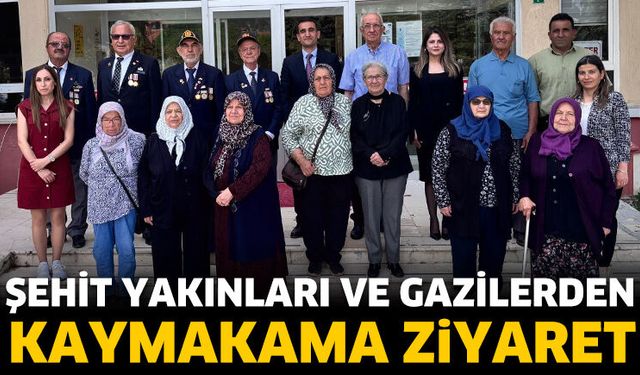 Şehit Yakınları ve Gazilerden Kaymakama Ziyaret