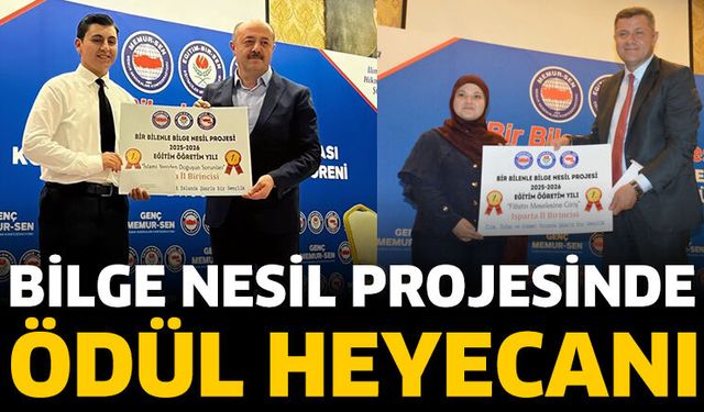 Bilge Nesil Projesinde Ödül Heyecanı