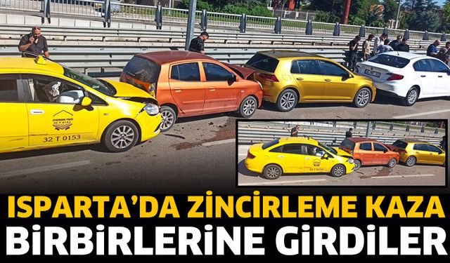Isparta'da 4 Aracın Karıştığı Zincirleme Kaza